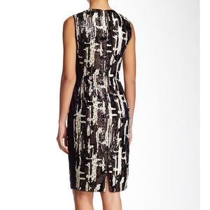 BCBG SLEEVELESS FITTED SEQUIN DRESS
